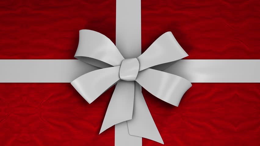 Ribbon unties itself and the present box opens up to reveal your footage or image. Alpha matte footage included