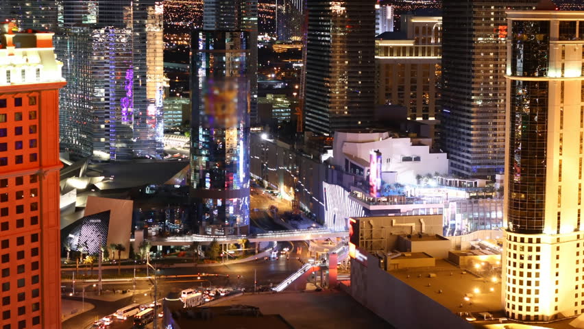 Time lapse Las Vegas Strip at night