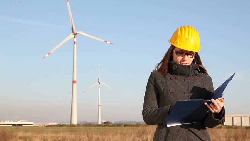 Female Thumbs Up for Wind Power Generation