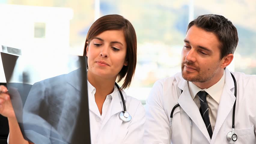 Doctors having a meeting at the hospital