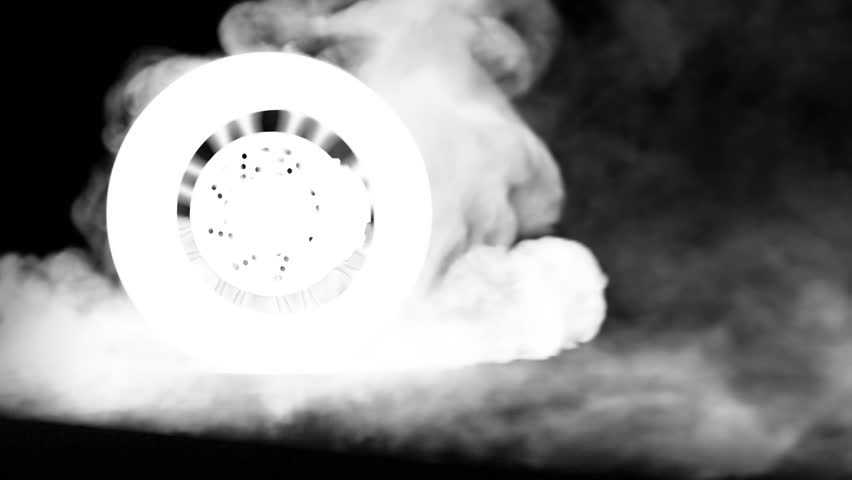 extreme tire Burnout on asphalt, lots of smoke & heat :) seamless loop, + alpha channel rendered with extreme level of details for fullHD