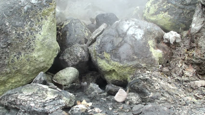 Mud toxic sulfur hot spring