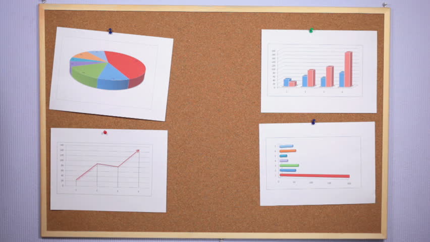 HD dolly: a person leaves a sheet of paper on the pinboard