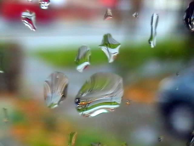 Raindrops on window