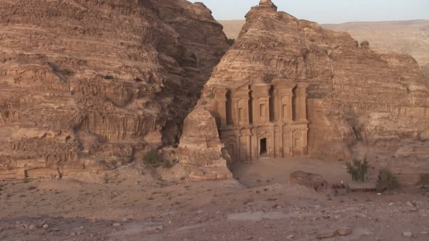 Monastery, Al De-ir in Petra- Al-Bat ra, a new seventh world wonder, a Neolithic village from the nomadic Nabateans, Ma'an Governorate, Jordan