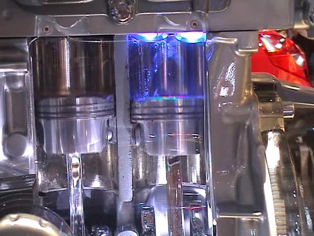 Beautiful Interior of modern car power engine