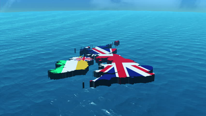 3D HD United Kingdom Map Zoom In