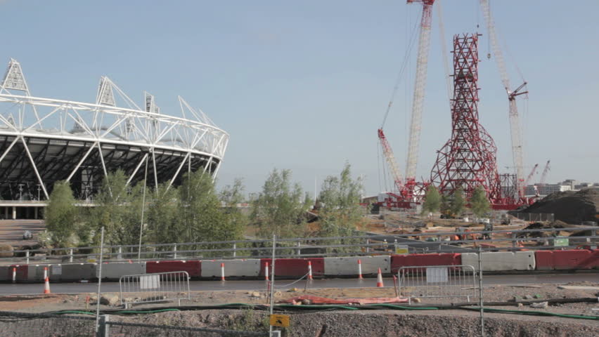 LONDON - MAY 31: The ArcelorMittal Orbit nears completion in the Olympic Park in Stratford London on May 31, 2011, London, England. The ArcelorMittal Orbit is 115 metres (377 ft) high and will be Britain's largest piece of public art. 