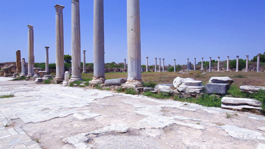 The gymnasium in Salamis, Famagusta aeria, North Cyprus