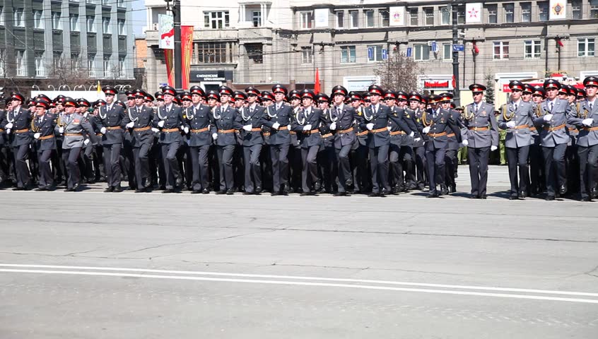 CHELABINSK, RUSSIA - MAY 9: Military parade in honor of 66th anniversary of Victory in Great Patriotic War, 9 May 2011 on Lenin Square in Chelyabinsk, Russia.