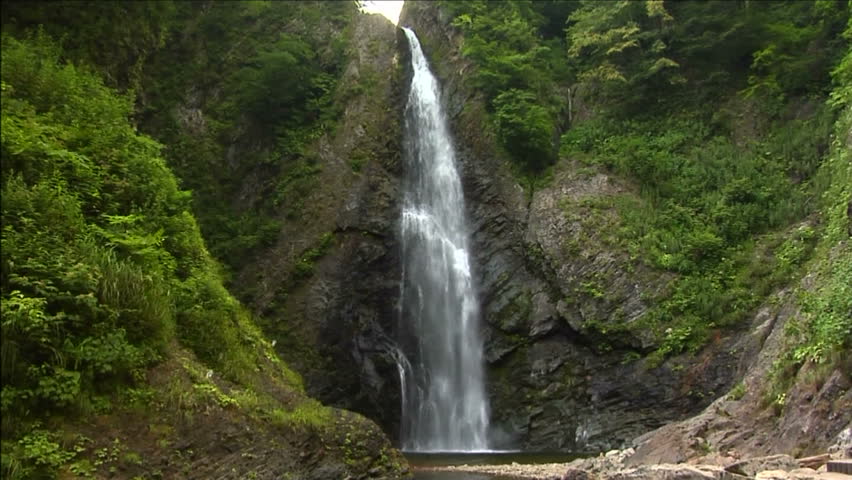 Mountain stream waterfall