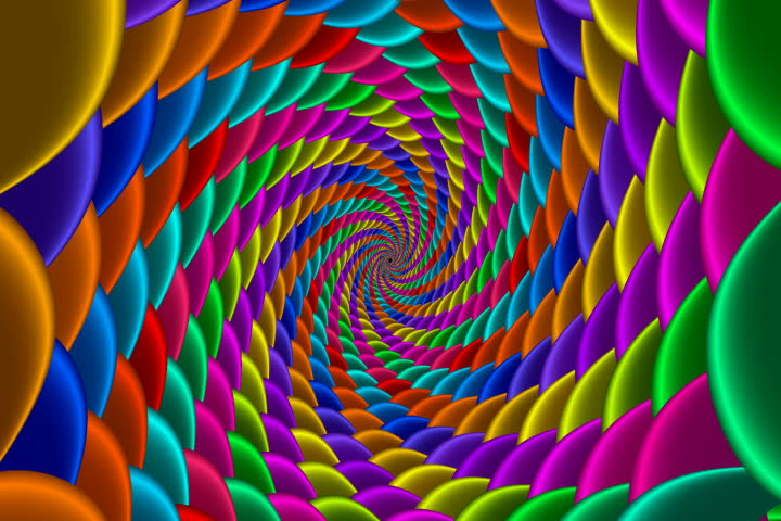 Computer generated colorful spiral that gives a dreamy effect