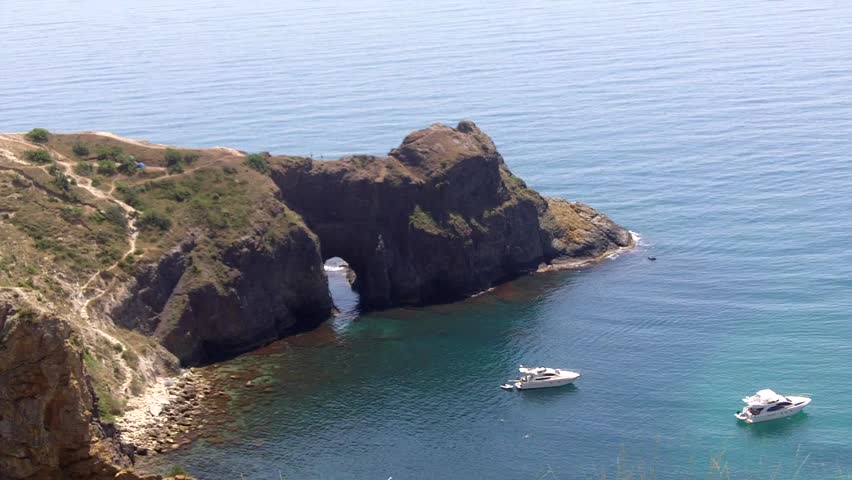 Panorama Grotto of Diana, Cape Fiolent, Crimea, Ukraine
