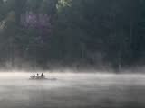 Bamboo raft at Pangung reservoir in Maehongson, Thailand