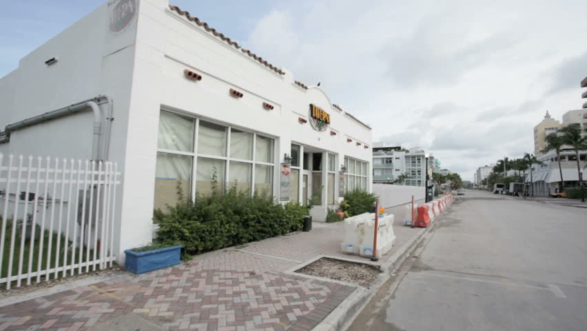 MIAMI Beach, FLORIDA - SEPTEMBER 3: Storefront footage of the popular Greek Restaurant Opa Taverna which is soon to be demolished and relocated, August 3rd, 2011 in Miami Beach, Florida.