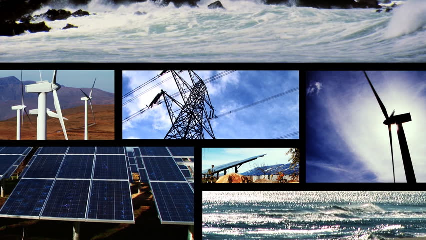 Clean energy power montage