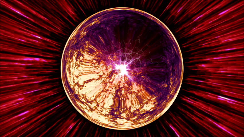 Magic Sphere with mystic lightrays looping animation.