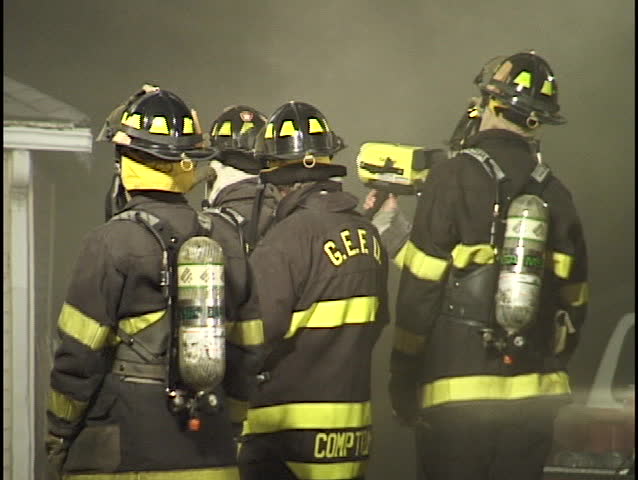 firemen on the scene
