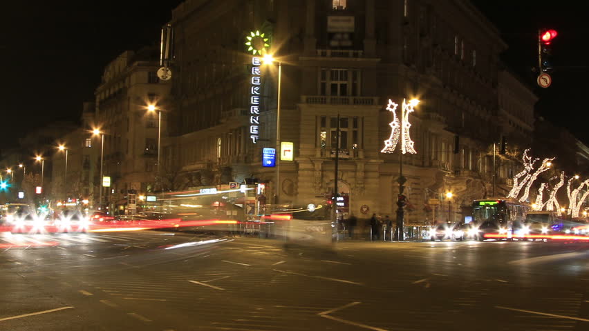 European City Night Timelapse 08 Budapest Hungary November 2010