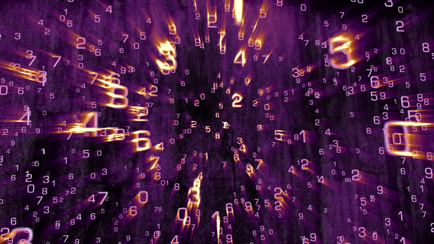 3D Mathematics very spectacular colorful animation.Numbers flying in 3D space and arranging in a precise form.