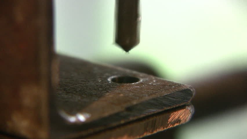 Drilling into metal