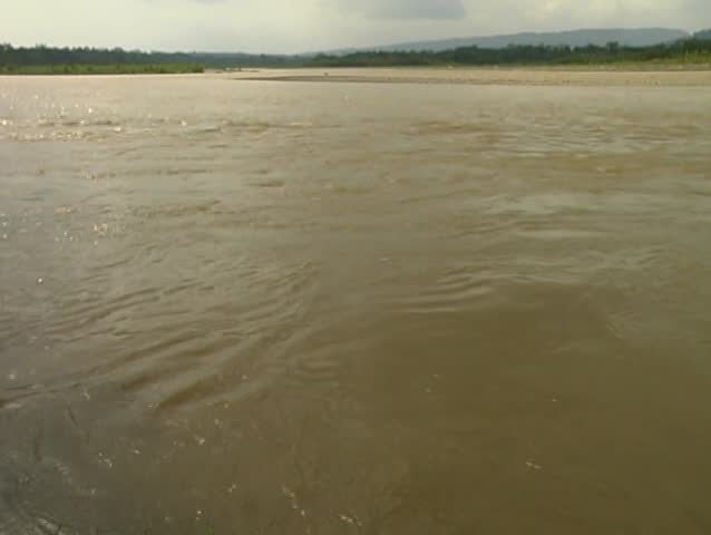 Turbulent flow in the rio Napo, a tributary of the Amazon