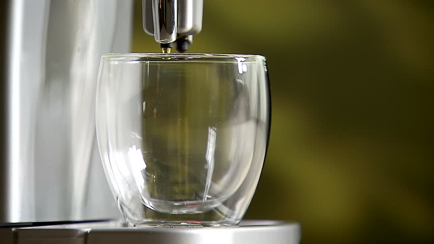 Coffe Machine, brewing fresh coffee. 