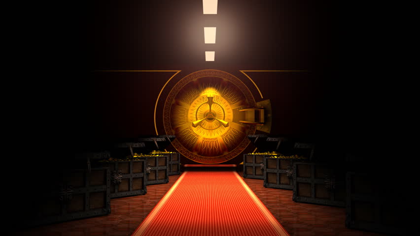 Opening of the vault door. The Alpha Channel is included.