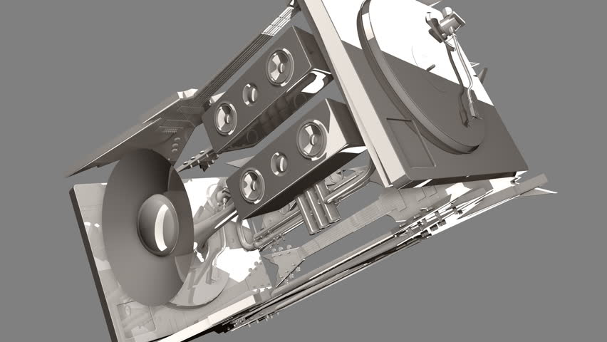 Music Box 3D animation. Rendered in HD.