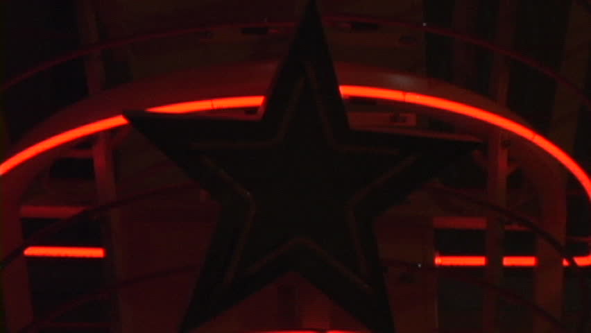 Yellow and red neon star