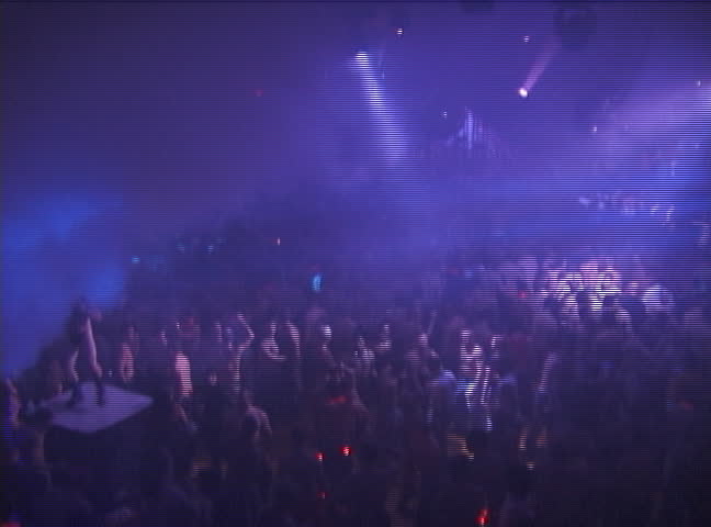 Men dancing at party
