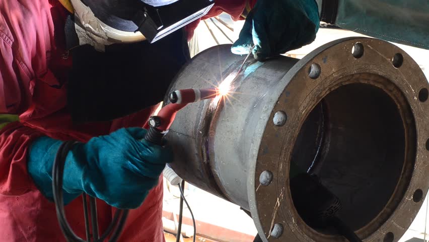 Industrial welding pipe using TIG method