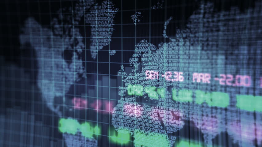 Financial data and growing charts. Animation HD 1080