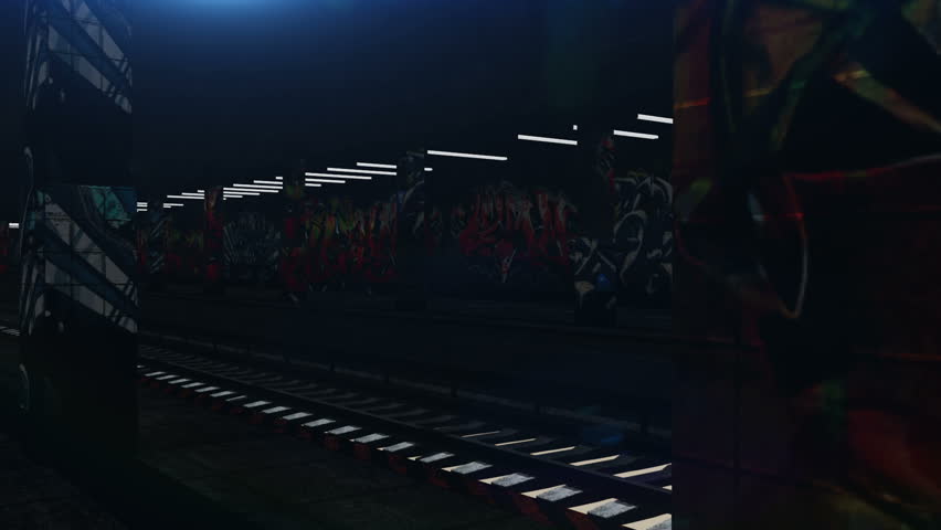 Subway stylized dark environment 3D animation
