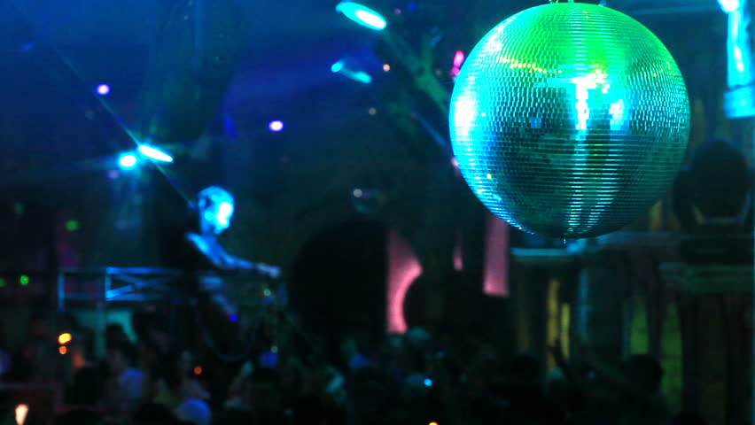 Montage of a night club party 