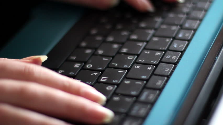 Girl working on laptop