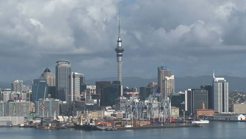 AUCKLAND, NEW ZEALAND - CIRCA 2010: A view of the city skyline