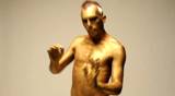 Alien dancer body painting dancers gold male glow dancing