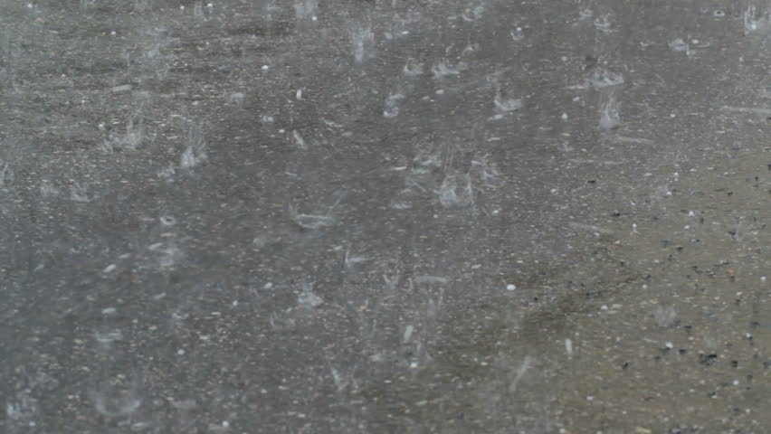 Close up of the rain droplets