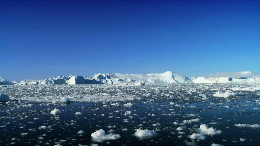 Floating Broken Ice from Glaciers