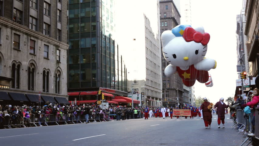 NEW YORK CITY, NY - NOVEMBER 24: Hello Kitty Balloon in the Macy's 85th Annual Thanksgiving Day Parade on November 24, 2011 in New York City, New York. 