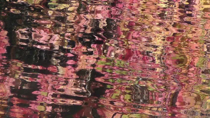 Rippled reflections on a Fall lake make a hypnotic background pattern