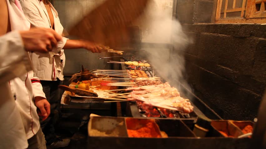 Chinese BBQ being prepared