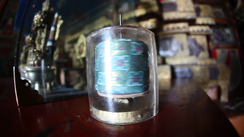 Prayer wheel at Erdene Zuu Monastery in Mongolia