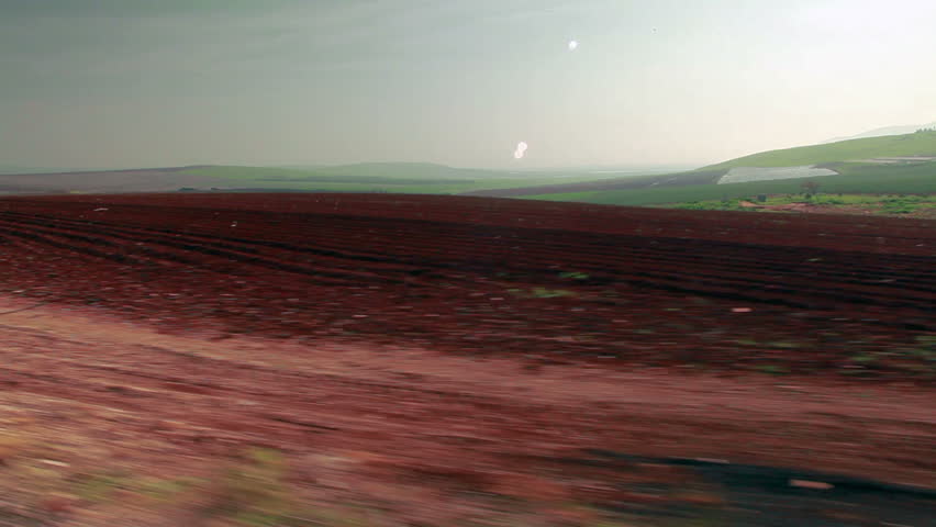 Drive-by in the Ein Harod farmland region of Israel. 