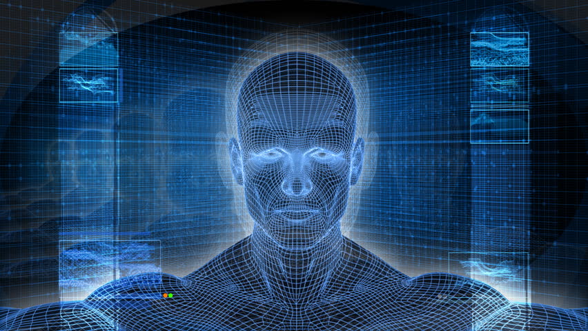 Bionic 3D Man Profile HD Loop