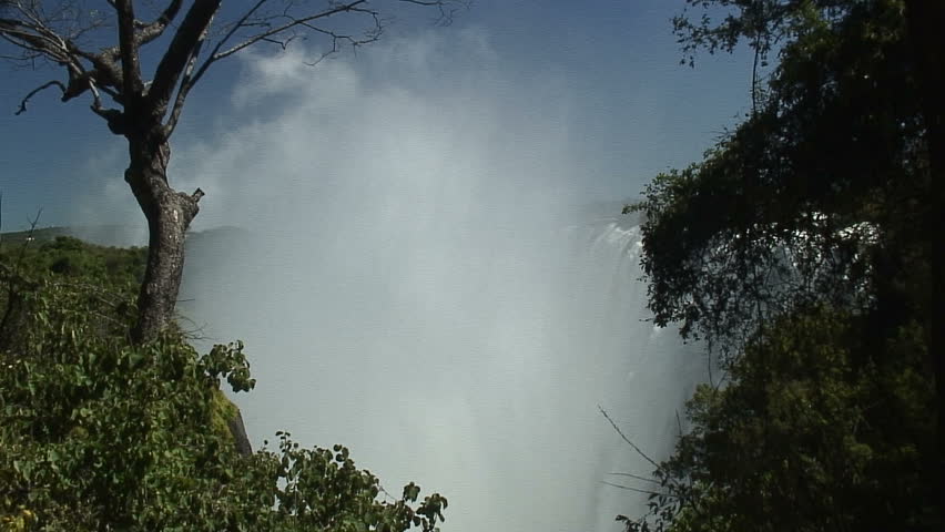 Wide: Massive Victoria Falls and Mist, Zambia