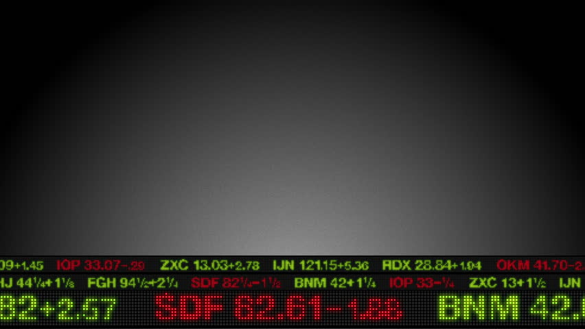 Stock Market Tickers Price Data Animation