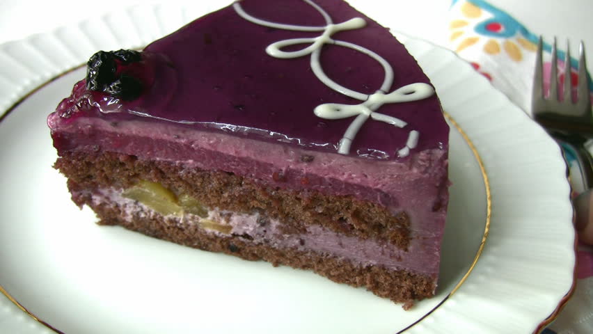 Yummy cake with blackberry
