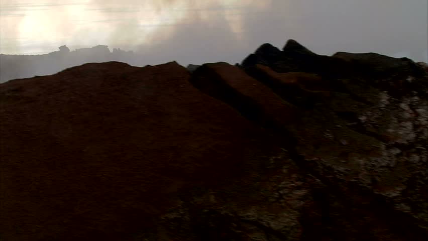 Aeria shot of Kilauea Volcano caldera, Big Island, Hawaii 
